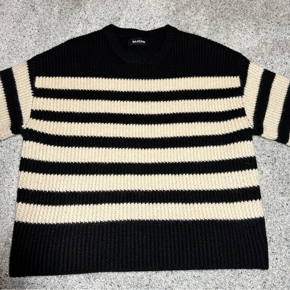 Naadam 100% Cashmere Striped Crewneck Sweater - XS - Picture 5 of 15